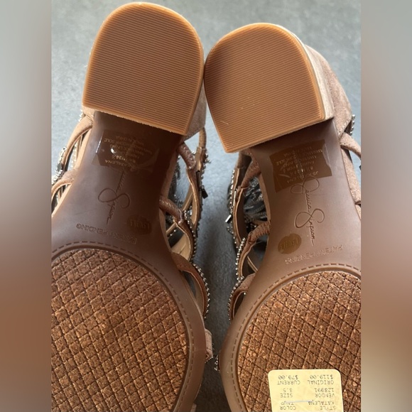 Jessica Simpson Strappy Platform Sandals with Chains… - Picture 8 of 9